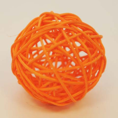 6 boules de déco orange