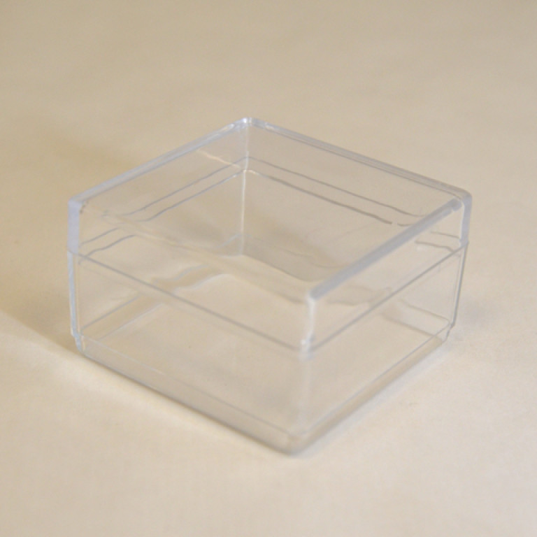 Boite transparente carrée 5cm pas chère pour cadeau