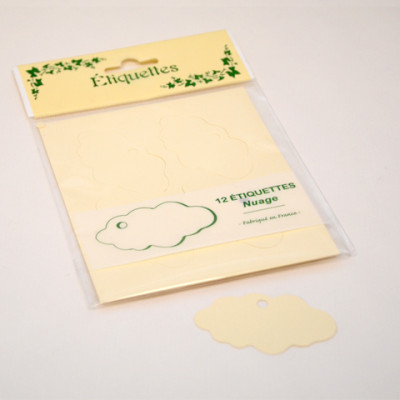12 étiquettes nuage vitamine ivoire