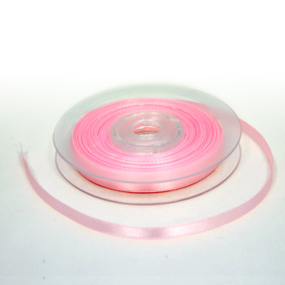 Ruban satin 6 mm x 25 m rose