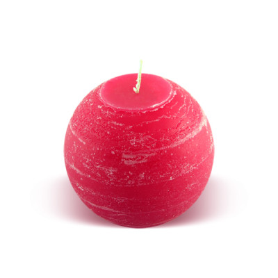 Bougie boule 15h fuchsia