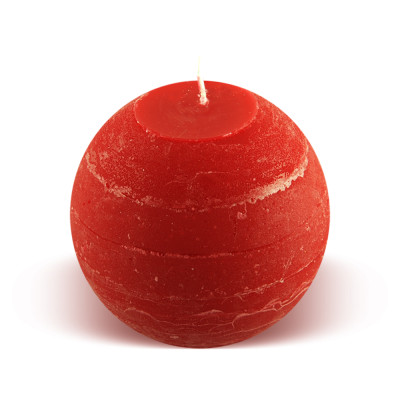 Bougie boule  25h rouge foncé