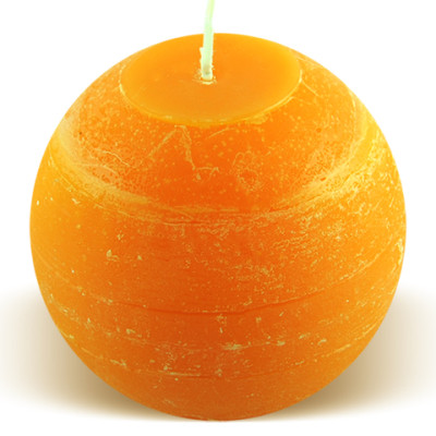 Bougie boule 50h orange