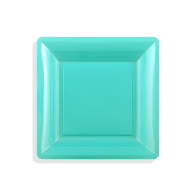 12 assiettes carrées PM  lagon