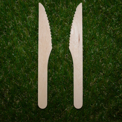 25 couteaux en bois bio naturel