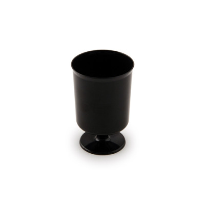 10 verres à pied plastique opaque noir