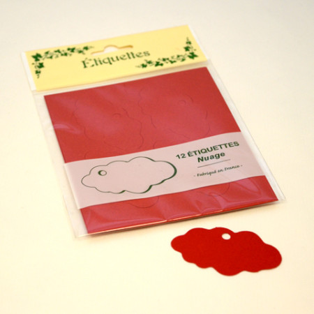 12 étiquettes nuage vitamine rouge