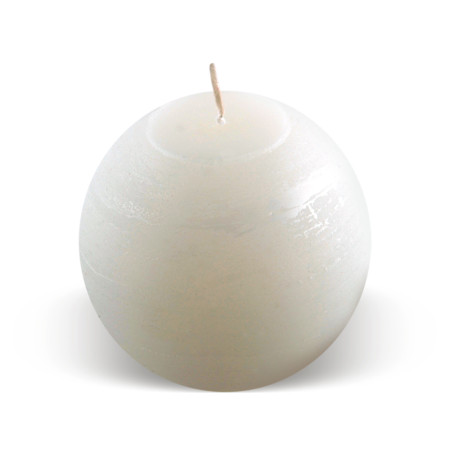 Bougie boule 25h blanc