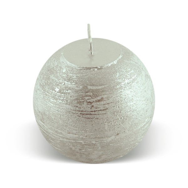 Bougie boule 25h argent