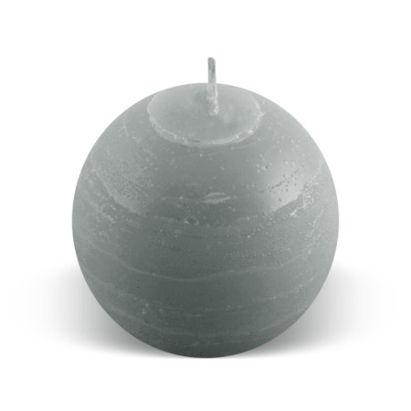 Bougie boule 25h gris clair