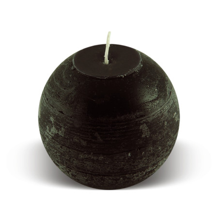 Bougie boule 25h noir