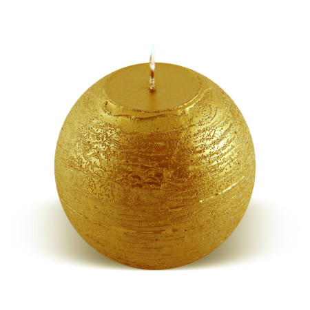 Bougie boule 25h or