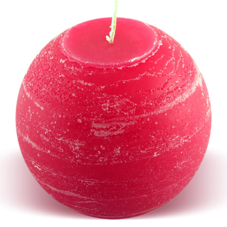 Bougie boule 50h fuchsia