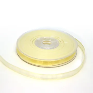 Ruban "cristal" organdi bordé satin ivoire