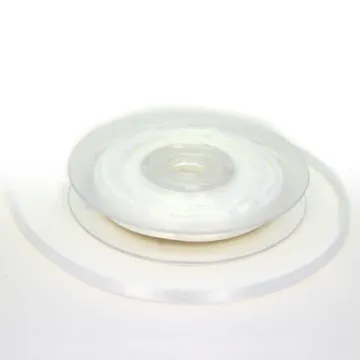 Ruban satin 6 mm x 25 m blanc