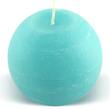Bougie boule 50h turquoise