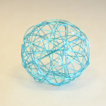 6 pelotes métal turquoise