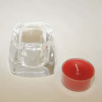 Photophore "kroj" en verre clair