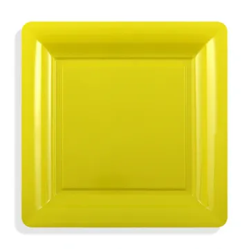 12 assiettes carrées MM chartreuse