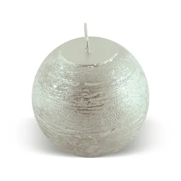 Bougie boule 25h argent