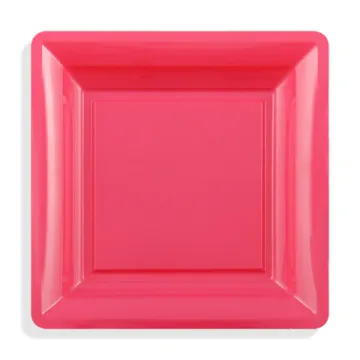 12 assiettes carrées MM pivoine