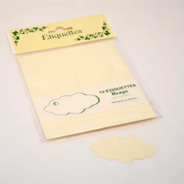 12 étiquettes nuage vitamine ivoire