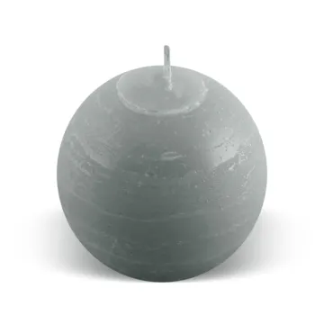 Bougie boule 25h gris clair
