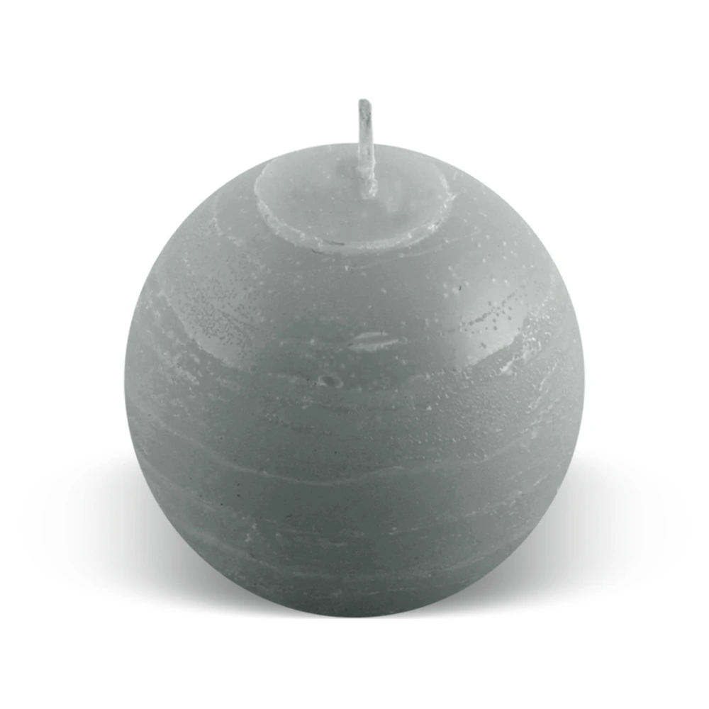 Bougie boule 25h gris clair