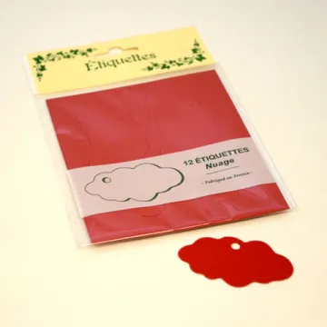 12 étiquettes nuage vitamine rouge