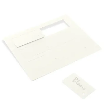 12 étiquettes rectangle vitamine blanc