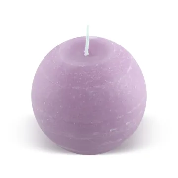 Bougie boule 25h mauve pastel