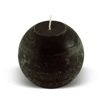 Bougie boule 25h noir