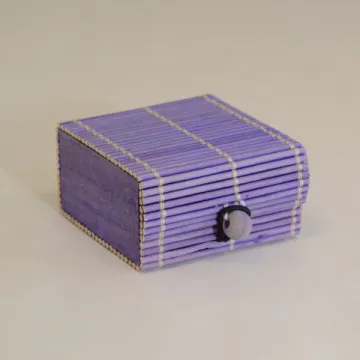 6 boites à secrets mauve