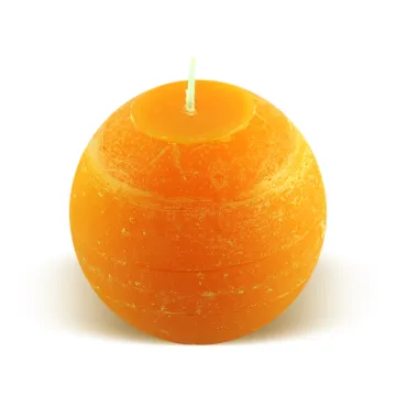 Bougie boule 25h orange