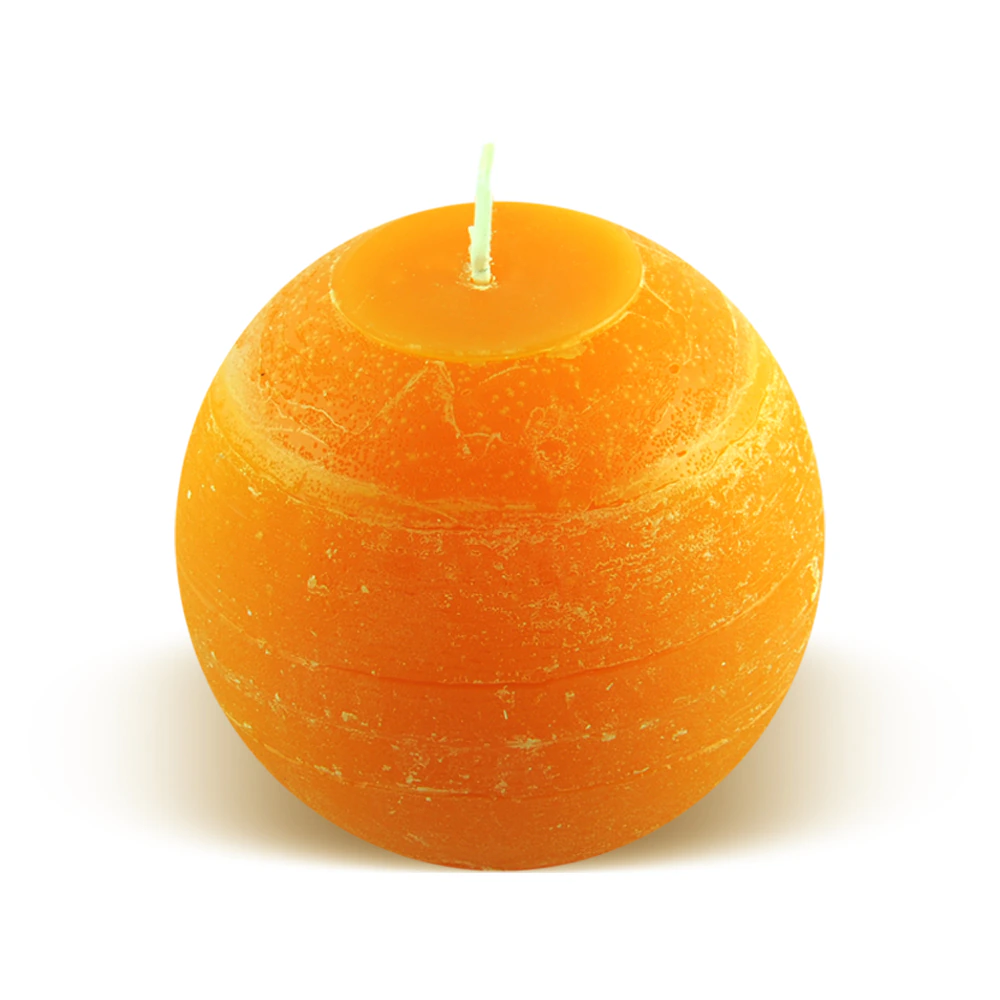Bougie boule 25h orange