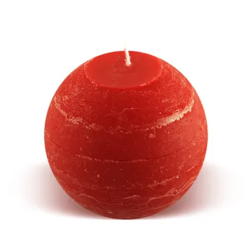 Bougie boule 25h rouge foncé