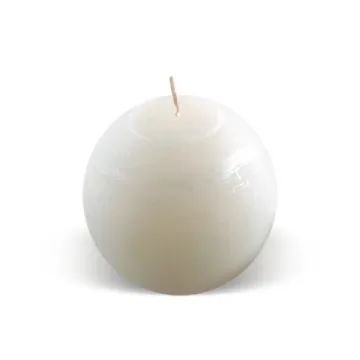 Bougie boule 15h blanc