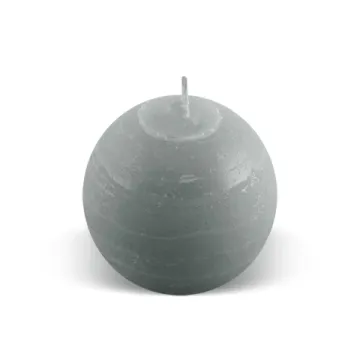 Bougie boule 15h gris clair