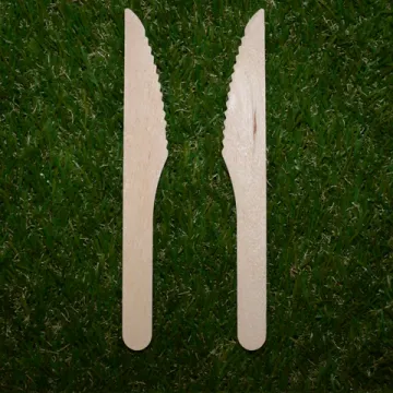25 couteaux en bois bio naturel