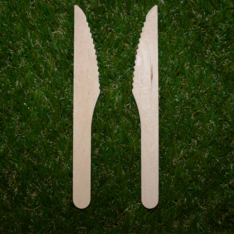 25 couteaux en bois bio naturel